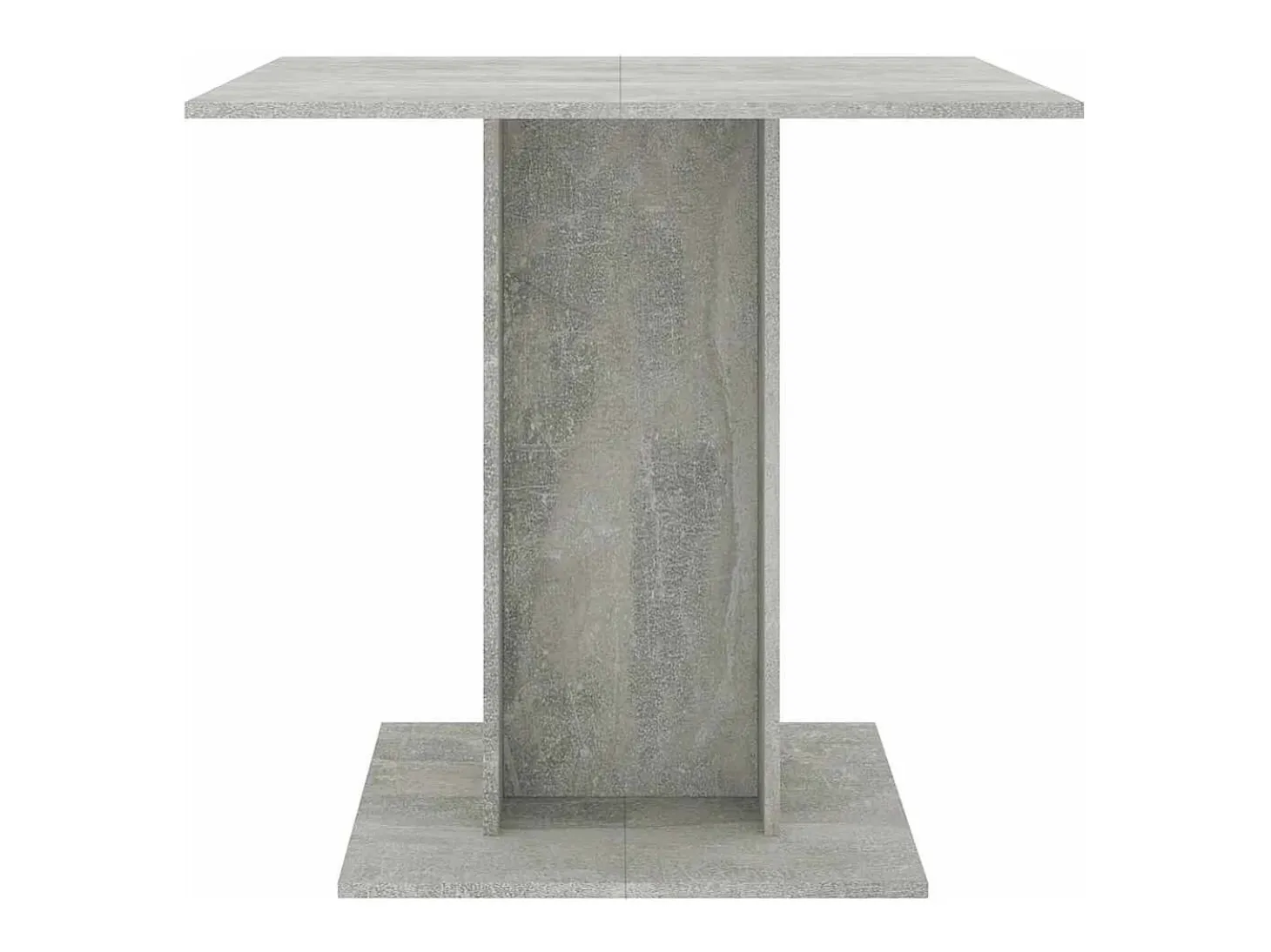 Mesa de comedor madera contrachapada gris hormigón 80x80x75 cm