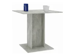 Mesa de comedor madera contrachapada gris hormigón 80x80x75 cm