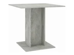 Mesa de comedor madera contrachapada gris hormigón 80x80x75 cm