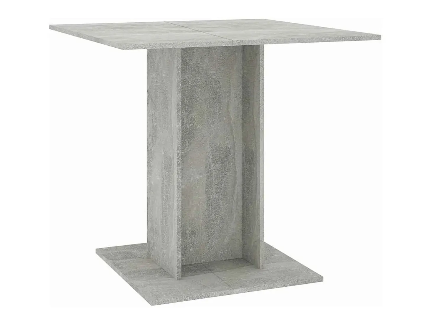 Mesa de comedor madera contrachapada gris hormigón 80x80x75 cm