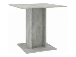 Mesa de comedor madera contrachapada gris hormigón 80x80x75 cm