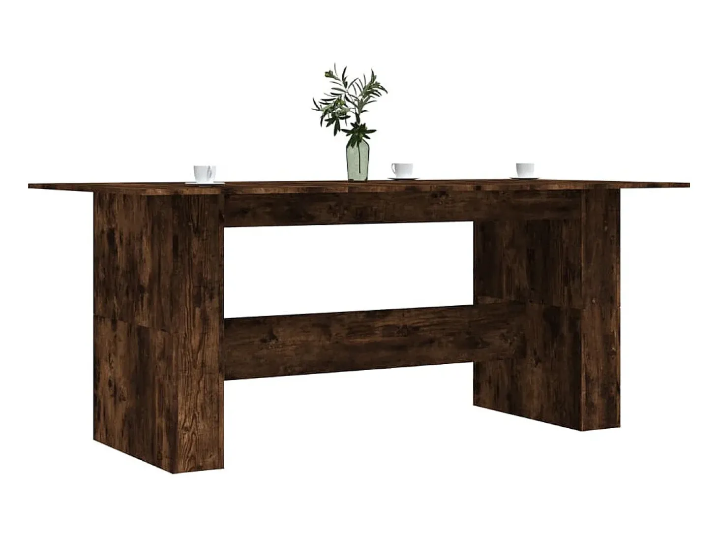 Mesa de comedor madera de ingeniería roble ahumado 180x90x76 cm