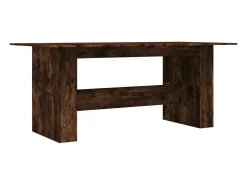 Mesa de comedor madera de ingeniería roble ahumado 180x90x76 cm
