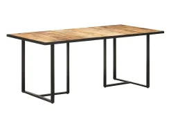 Mesa de comedor madera de mango rugosa 180 cm