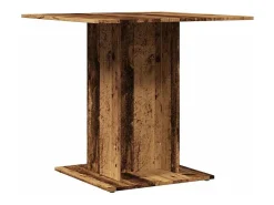Mesa de comedor madera de ingeniería envejecida 80x80x75 cm