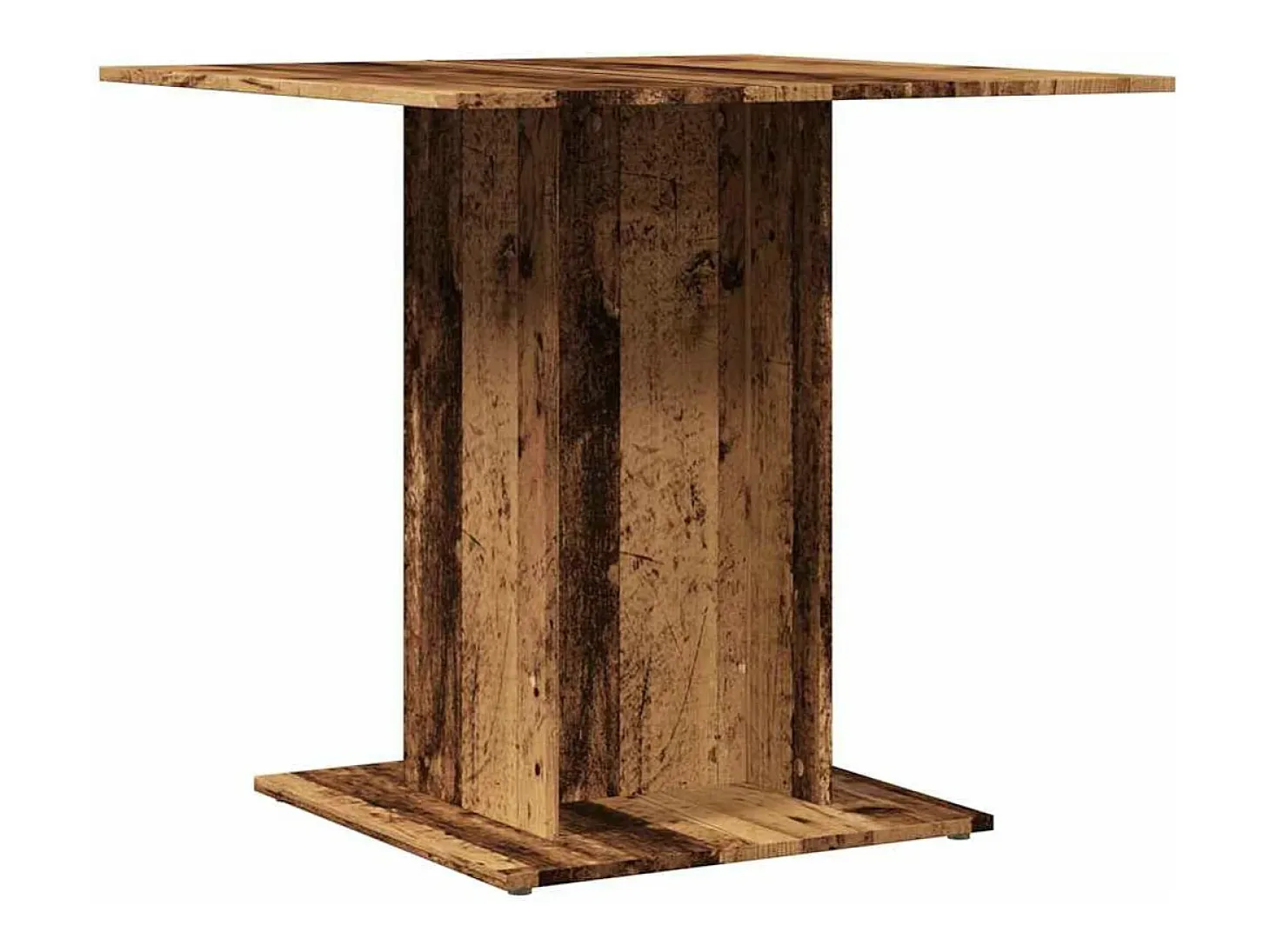 Mesa de comedor madera de ingeniería envejecida 80x80x75 cm