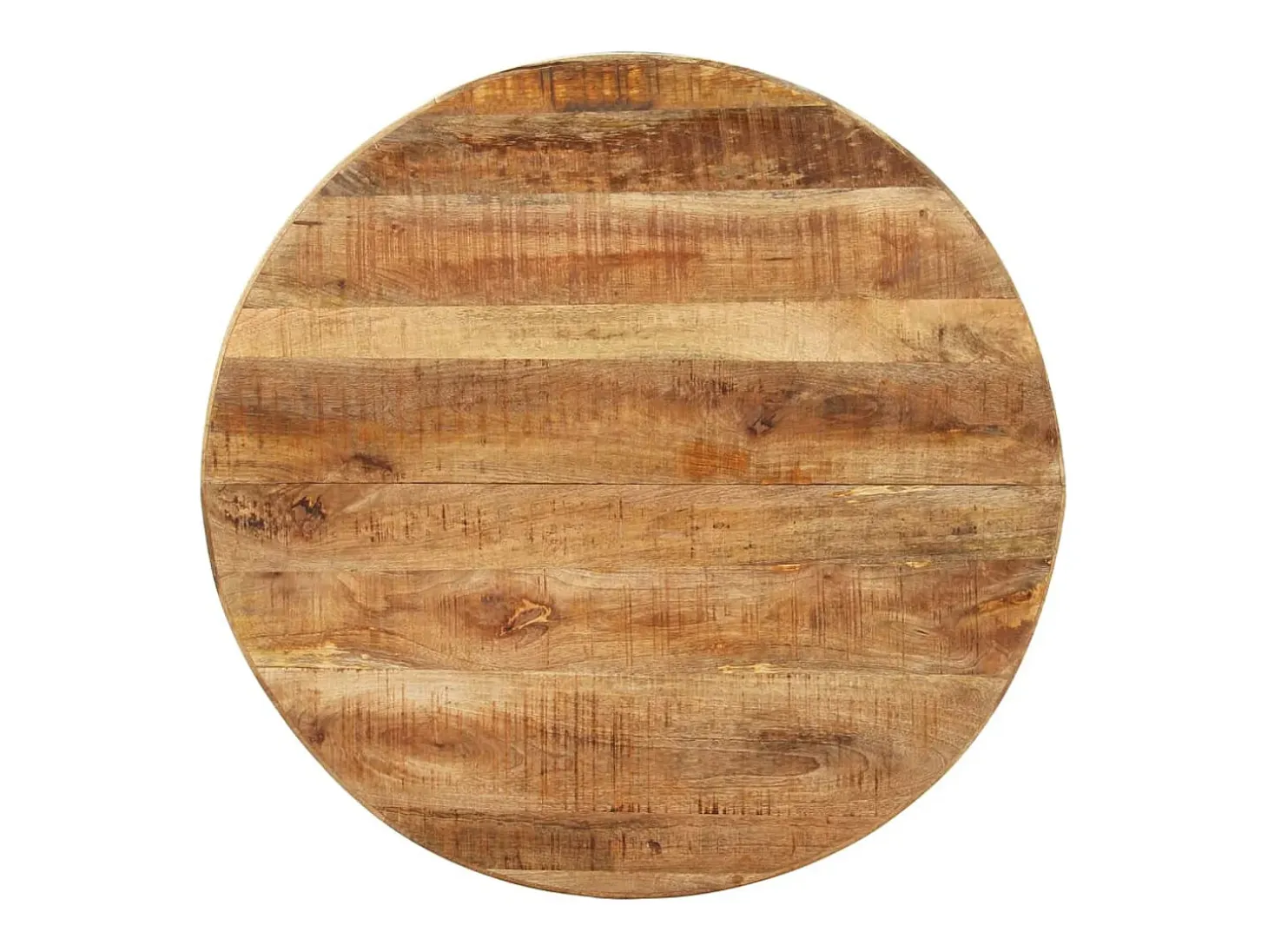 Mesa de comedor madera de mango rugosa redonda 100x100x75 cm