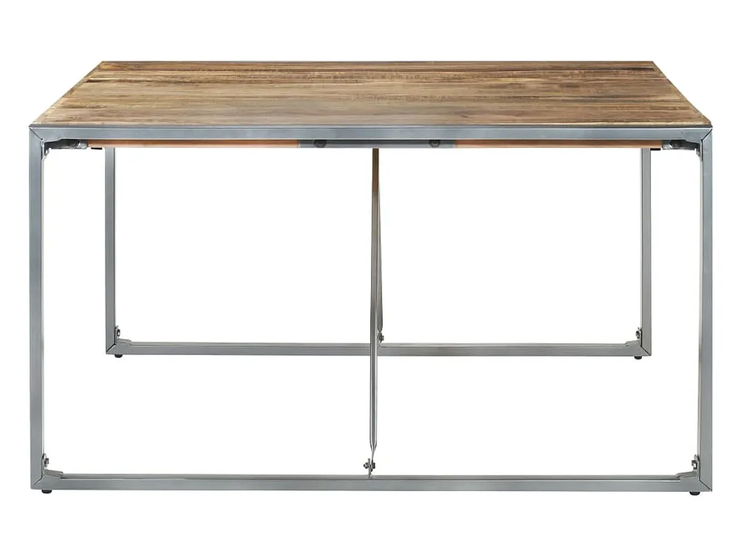 Mesa de comedor madera de mango rugosa 140x140x75 cm