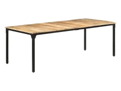 Mesa de comedor madera de mango rugosa 220x100x76 cm