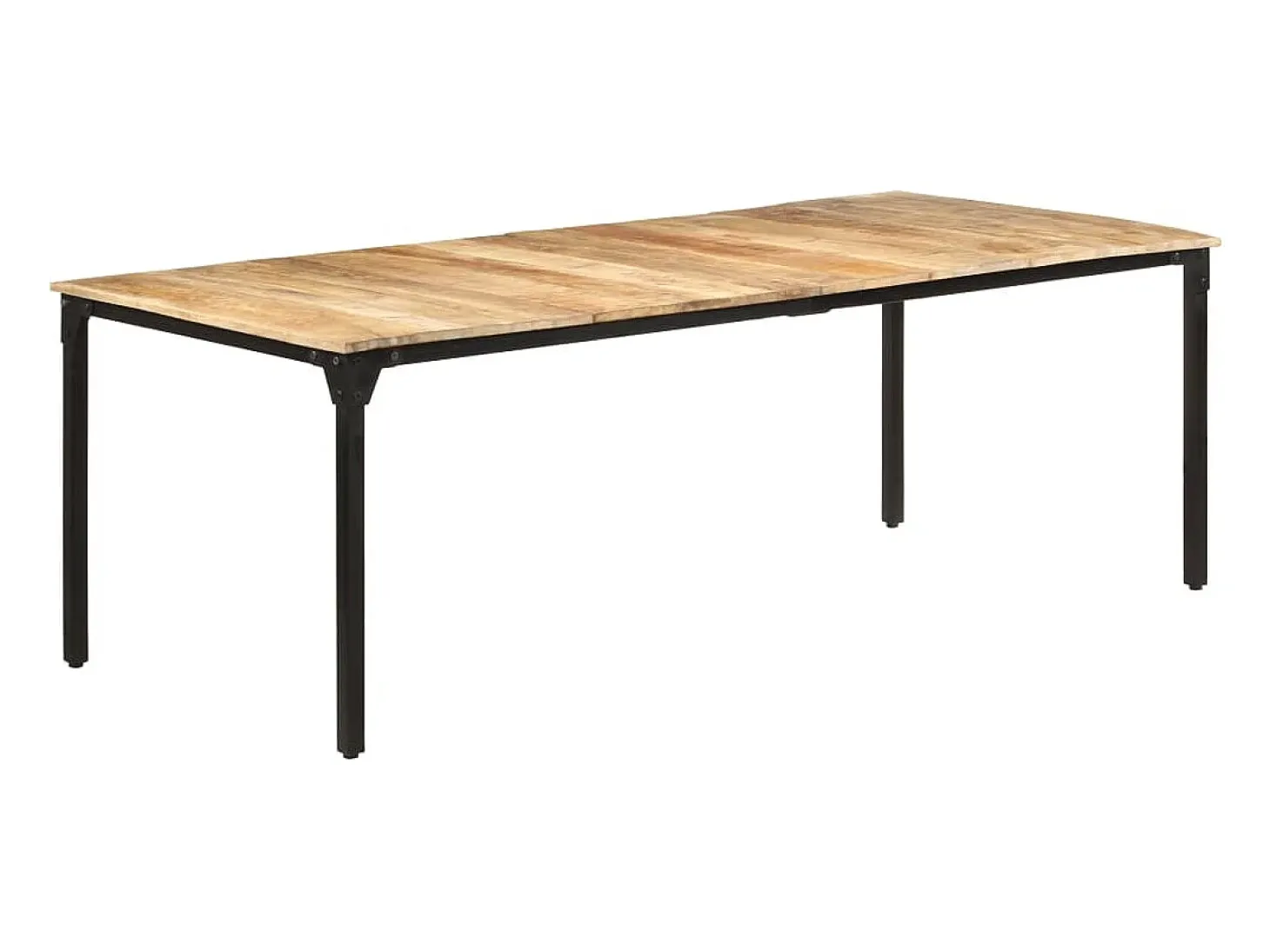 Mesa de comedor madera de mango rugosa 220x100x76 cm