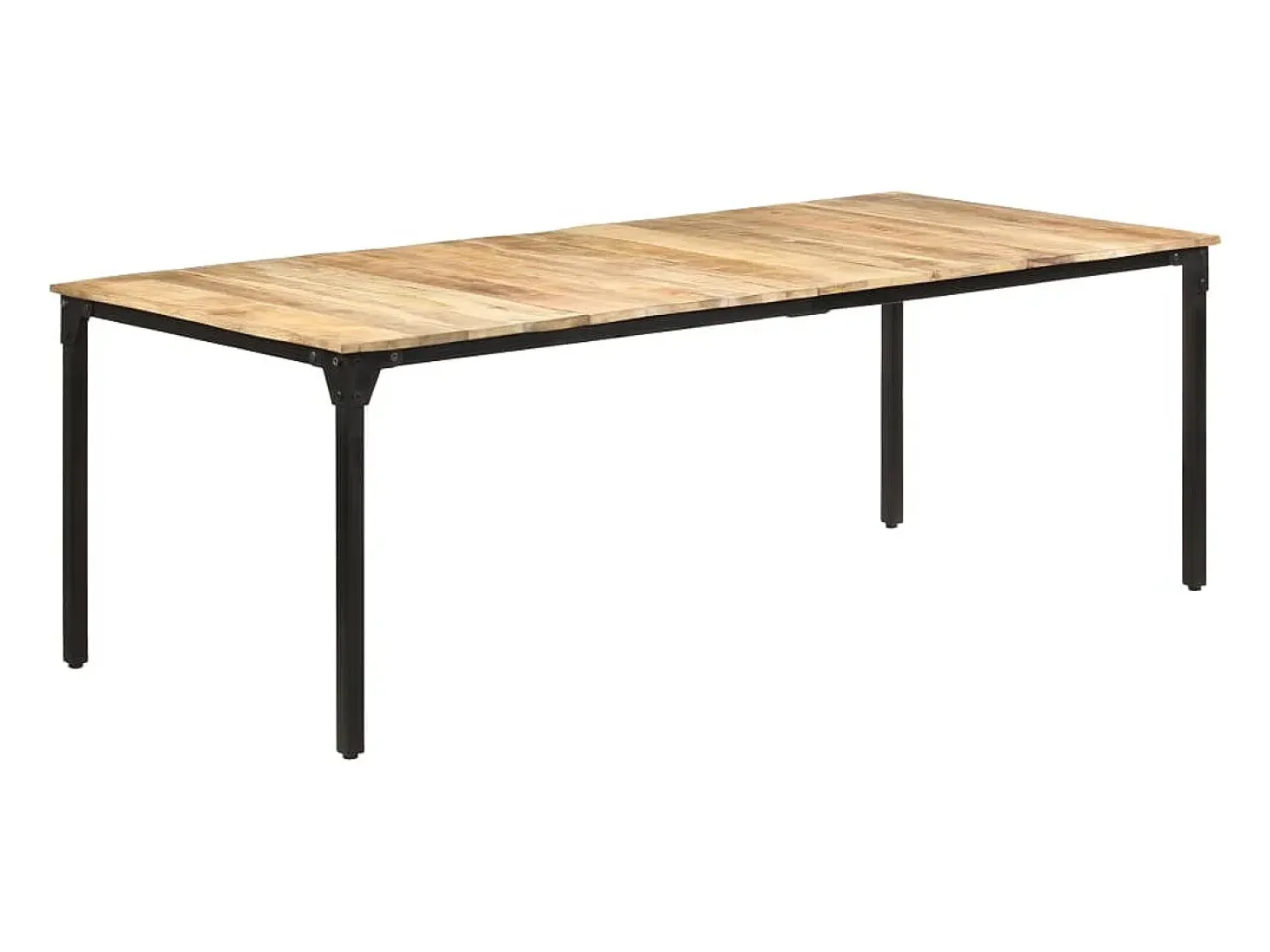 Mesa de comedor madera de mango rugosa 220x100x76 cm