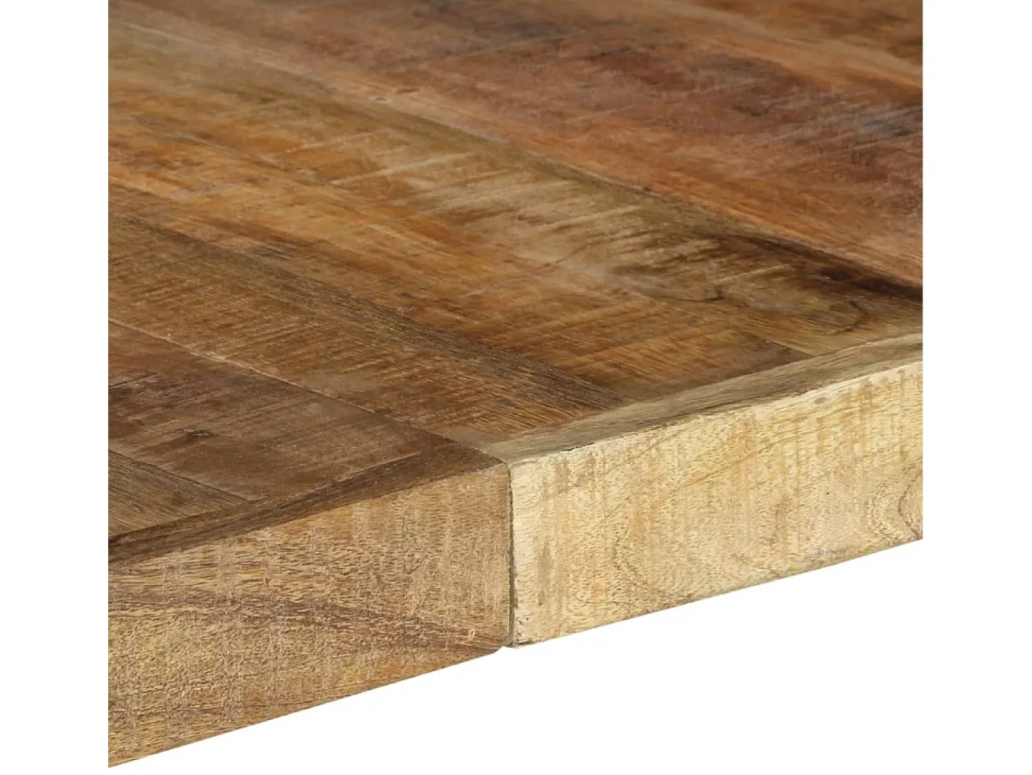 Mesa de comedor madera de mango rugosa 140x140x75 cm ES197401