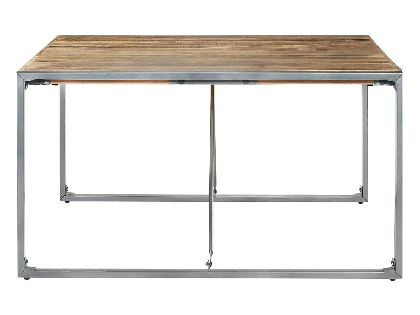Mesa de comedor madera de mango rugosa 140x140x75 cm ES197401