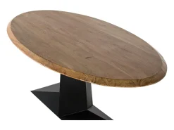 Mesa de comedor madera de acacia natural y hierro negro 200cm