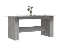 Mesa de comedor madera de ingeniería Sonoma gris 180x90x76 cm