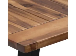 Mesa de comedor madera maciza de acacia 180x90 cm ES393589