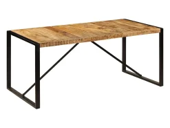 Mesa de comedor madera maciza de mango 180x90x75 cm
