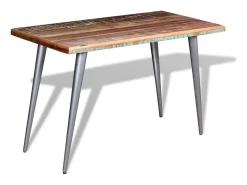 Mesa de comedor madera maciza reciclada 120x60x76 cm