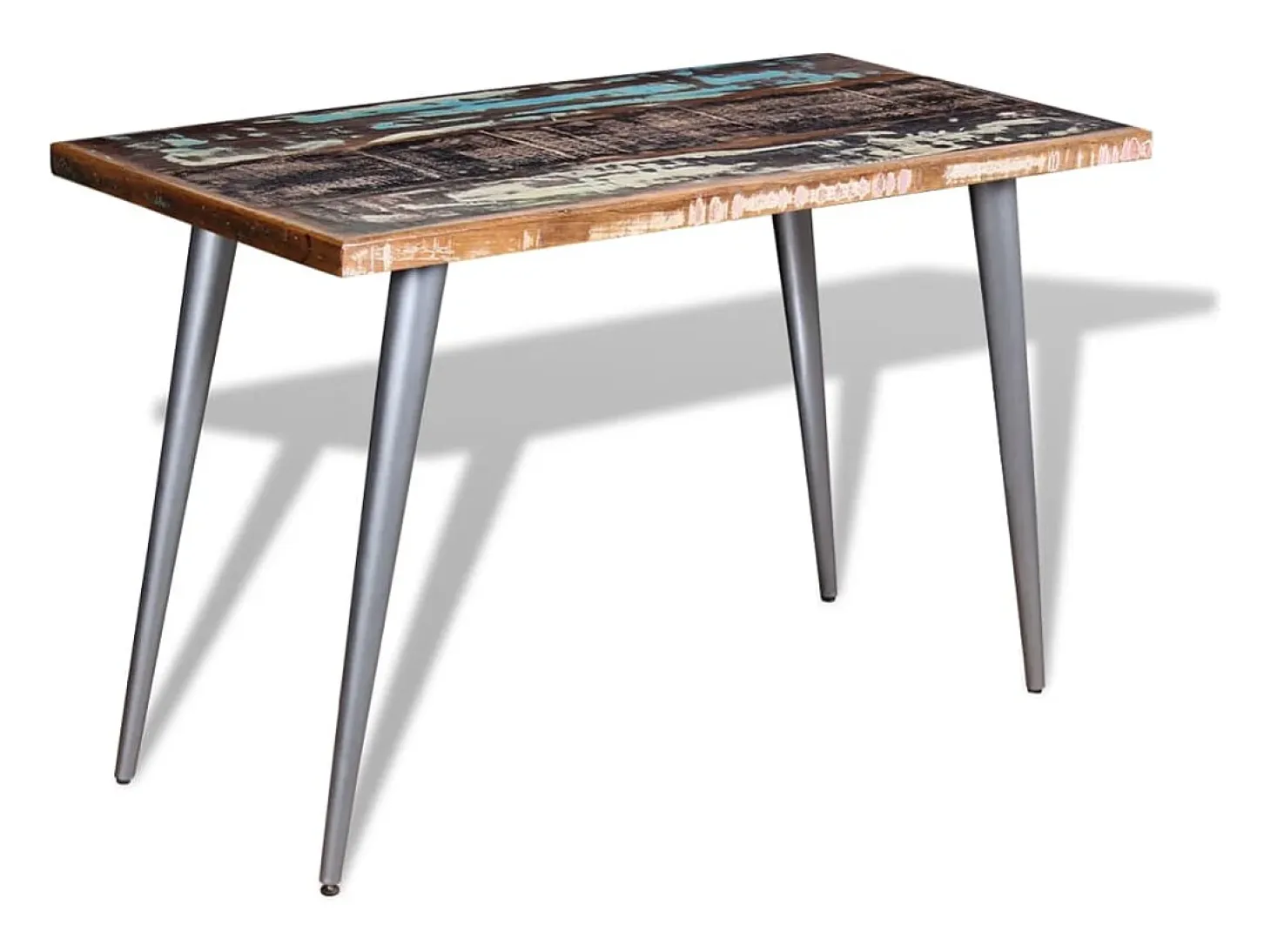 Mesa de comedor madera maciza reciclada 120x60x76 cm