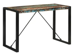 Mesa de comedor madera maciza reciclada 120x55x76 cm