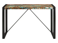 Mesa de comedor madera maciza reciclada 120x55x76 cm