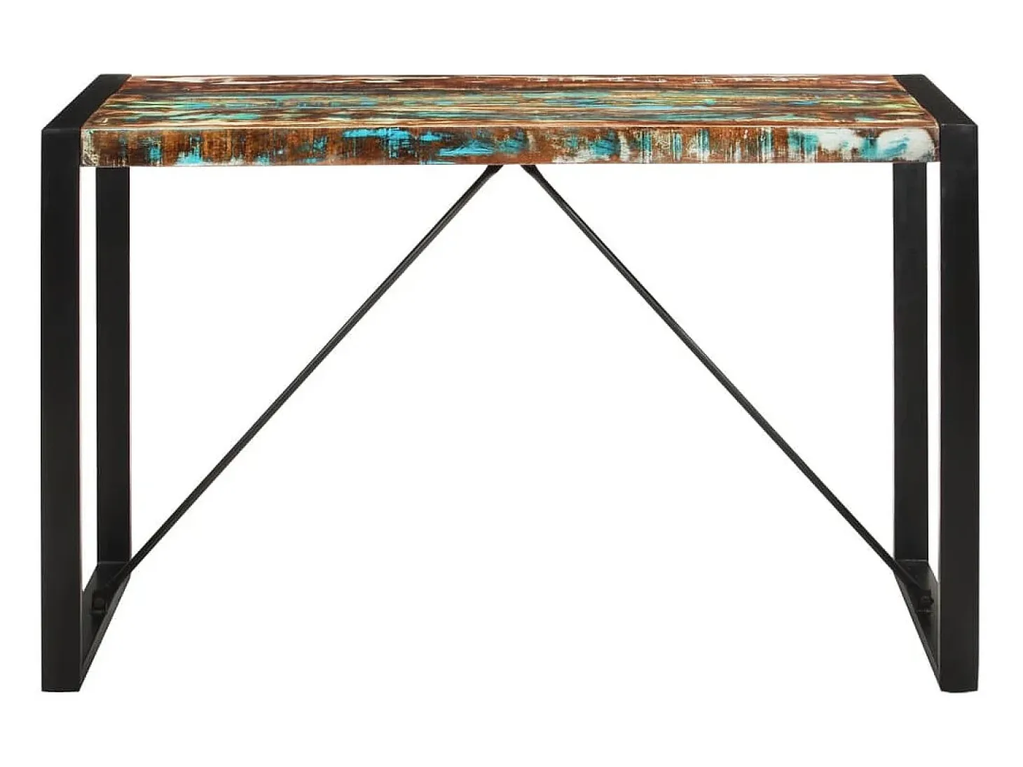 Mesa de comedor madera maciza reciclada 120x55x76 cm