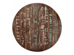 Mesa de comedor madera maciza reciclada y acero 110x78 cm