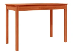 Mesa de comedor madera maciza de pino marrón cera 110x55x75 cm ES851509
