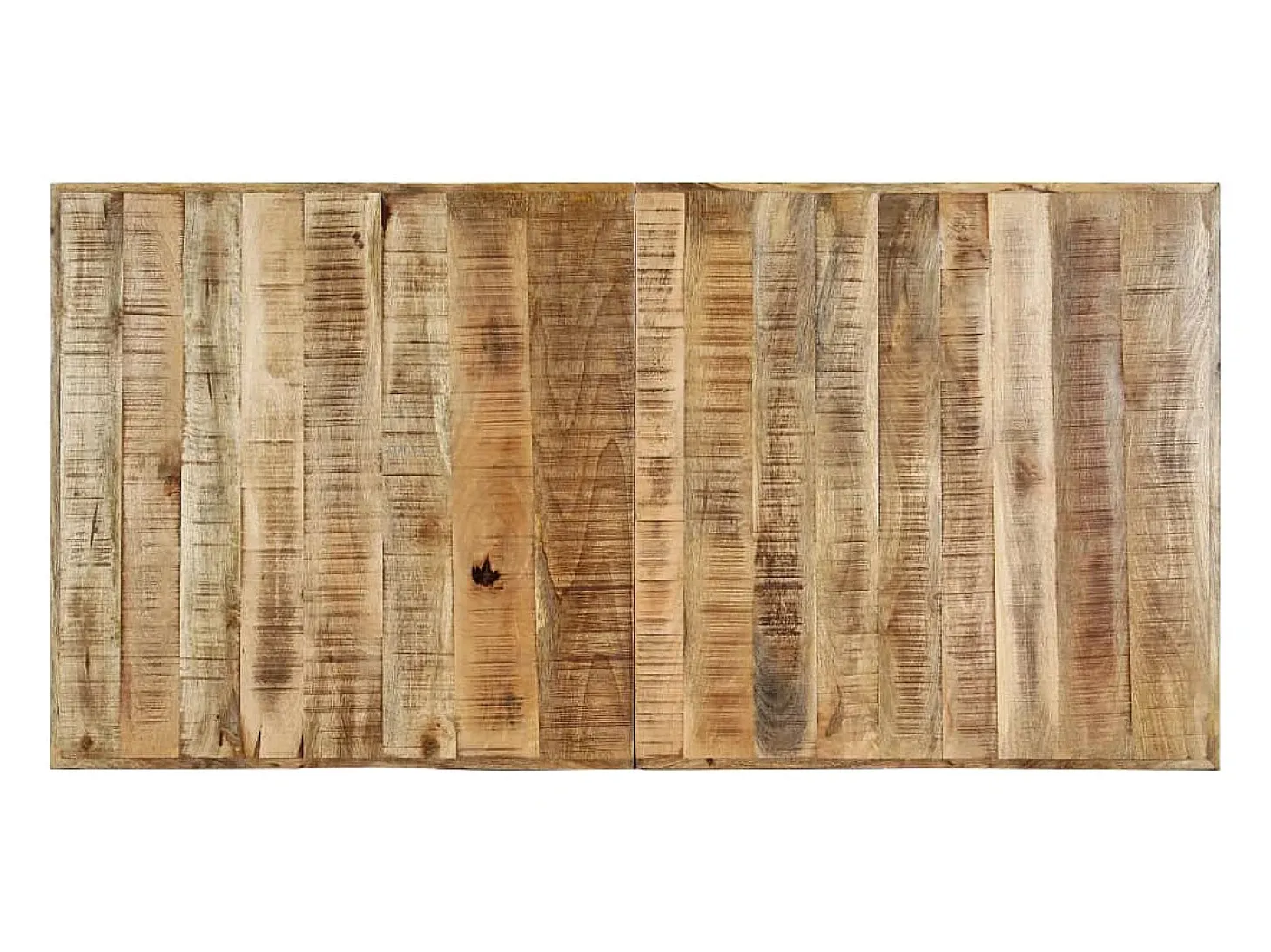 Mesa de comedor madera maciza de mango rugosa 160x80x75 cm