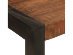 Mesa de comedor madera maciza de mango marrón miel 120x60x76 cm