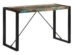 Mesa de comedor madera maciza reciclada 120x55x76 cm