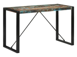 Mesa de comedor madera maciza reciclada 120x55x76 cm