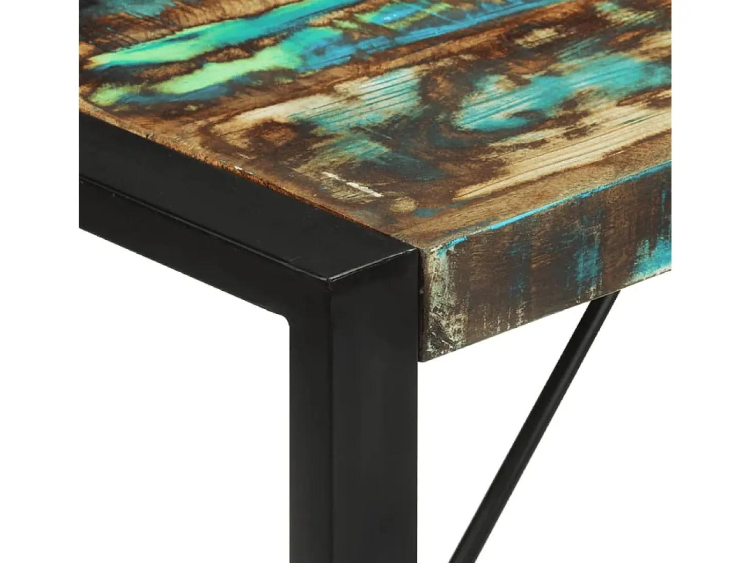 Mesa de comedor madera maciza reciclada 120x55x76 cm