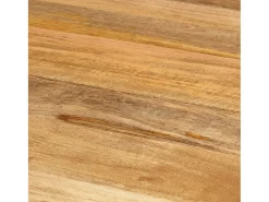 Mesa de comedor madera maciza de mango y acero 110x78 cm