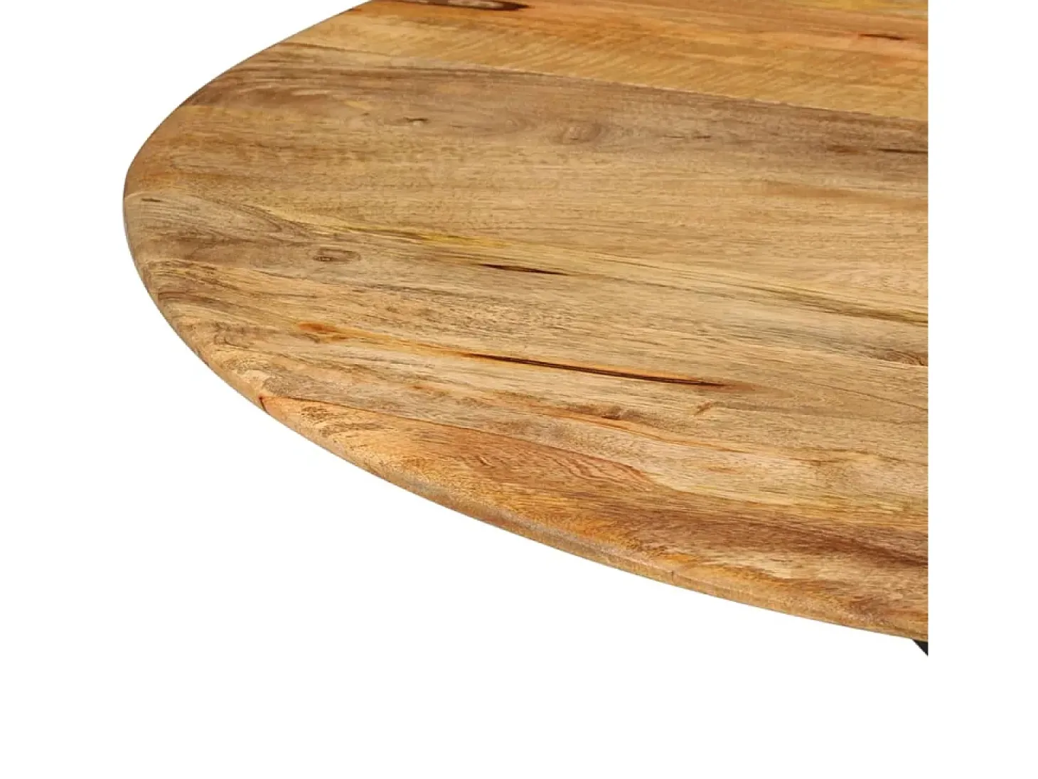 Mesa de comedor madera maciza de mango y acero 110x78 cm