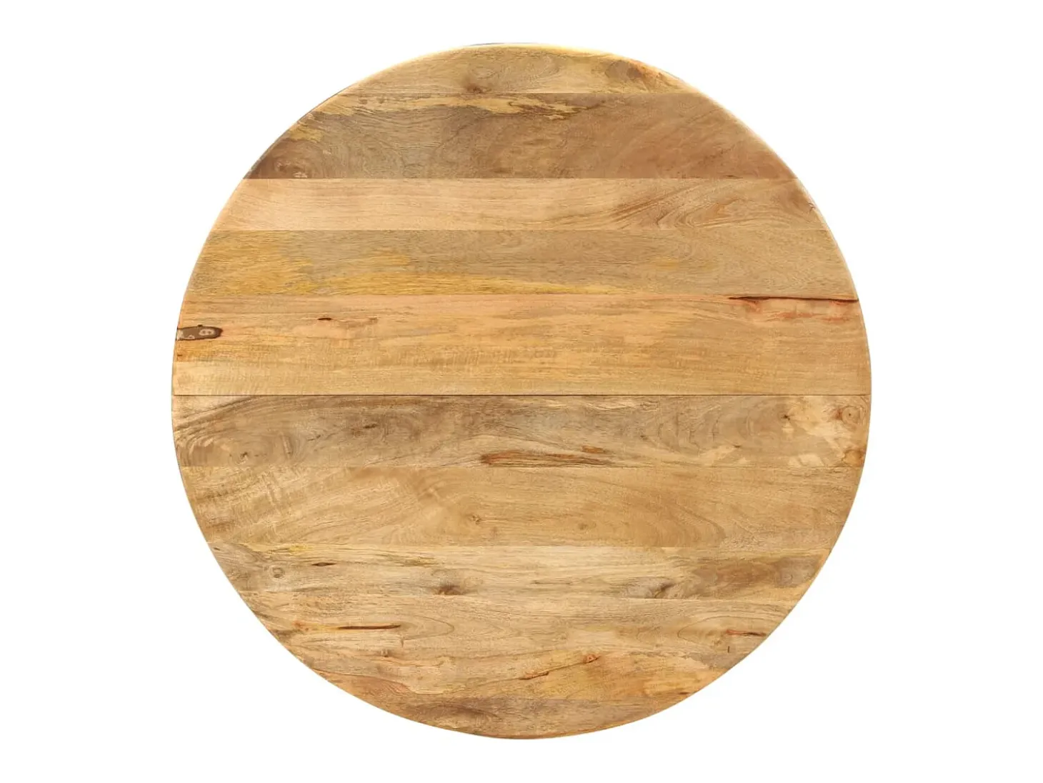 Mesa de comedor madera maciza de mango y acero 110x78 cm