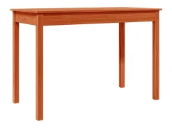 Mesa de comedor madera maciza de pino marrón cera 110x55x75 cm