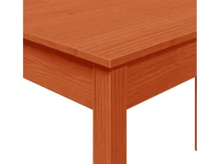 Mesa de comedor madera maciza de pino marrón cera 110x55x75 cm