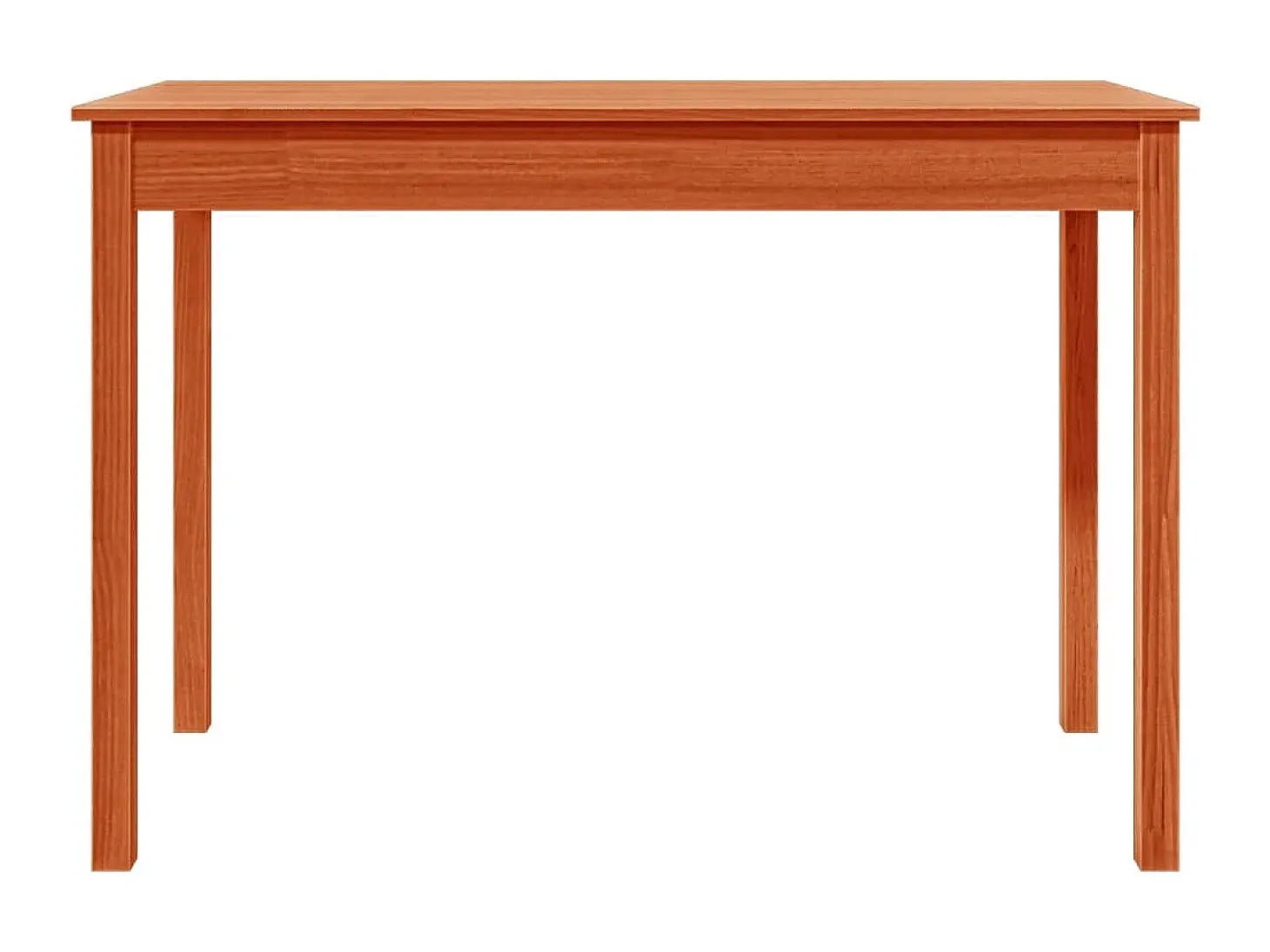 Mesa de comedor madera maciza de pino marrón cera 110x55x75 cm