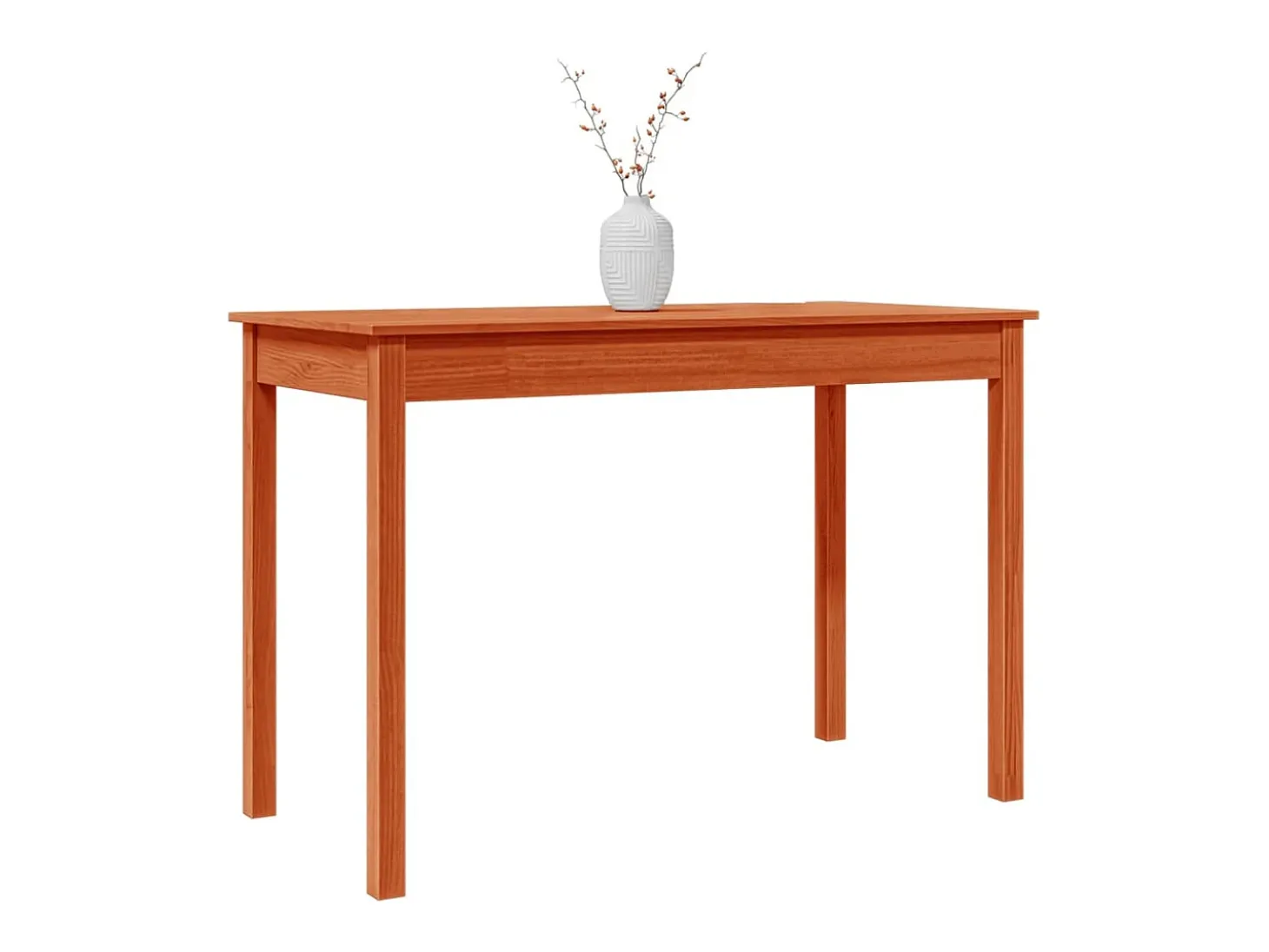 Mesa de comedor madera maciza de pino marrón cera 110x55x75 cm