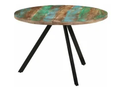 Mesa de comedor madera maciza reciclada 110x75 cm