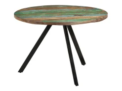 Mesa de comedor madera maciza reciclada 110x75 cm