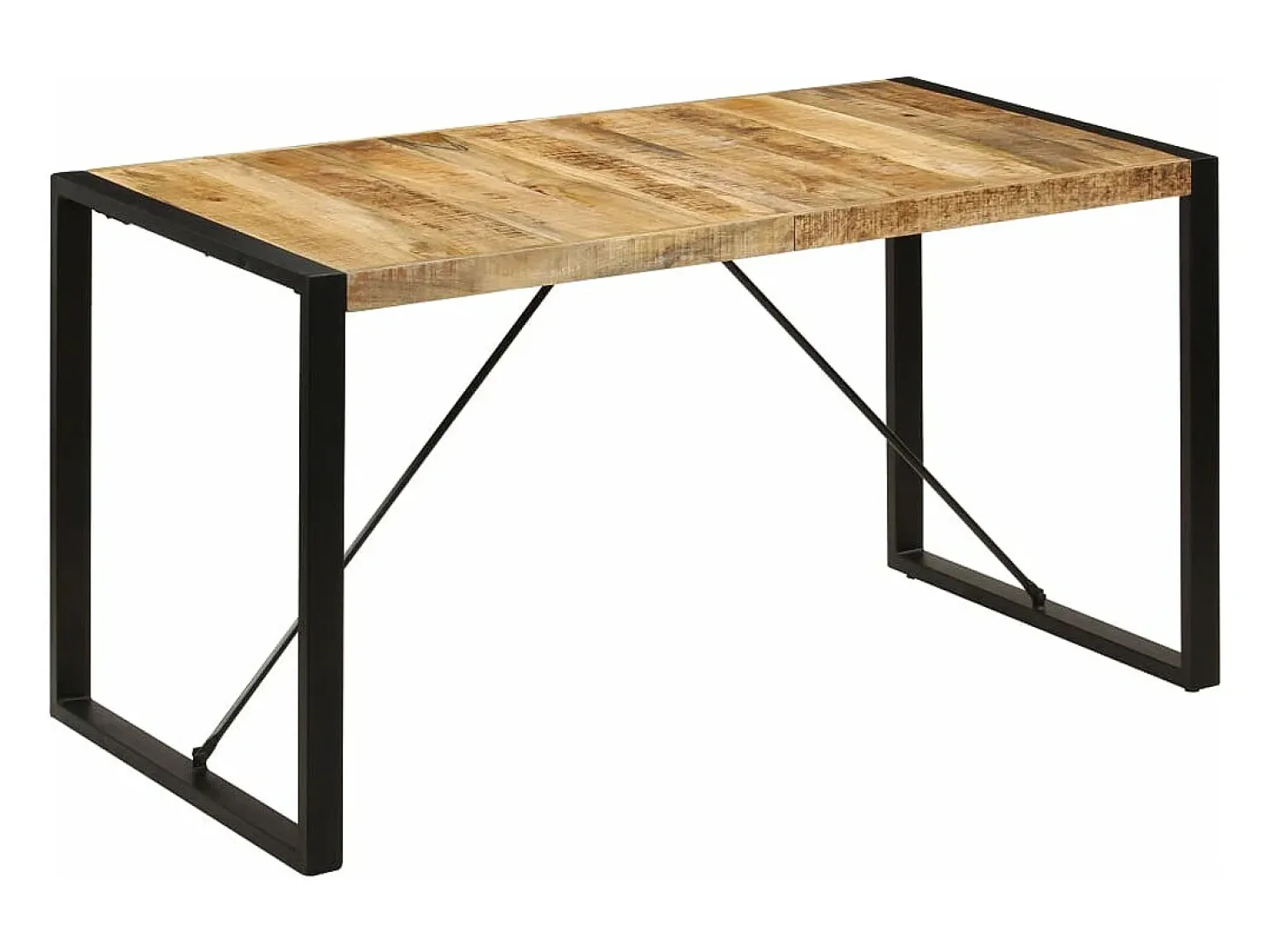 Mesa de comedor madera maciza de mango 140x70x75 cm