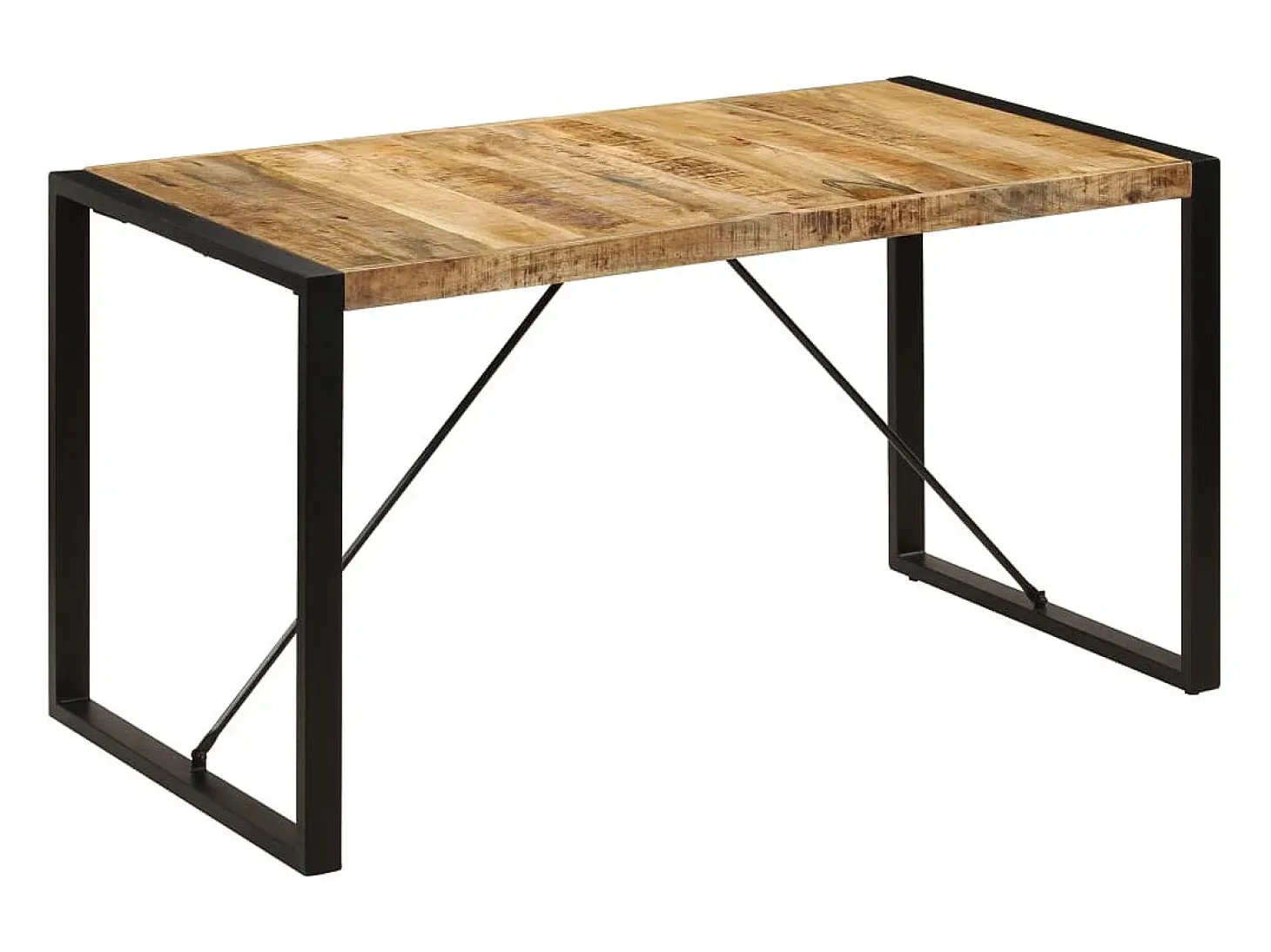 Mesa de comedor madera maciza de mango 140x70x75 cm