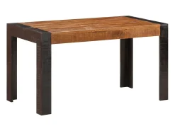 Mesa de comedor madera maciza de mango en bruto 140x70x76 cm