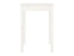 Mesa de comedor madera maciza de pino blanca 55x55x75 cm ES940432