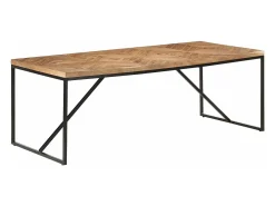Mesa de comedor madera maciza de acacia y mango 200x90x76 cm