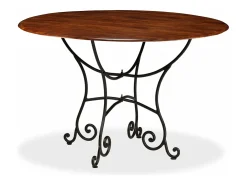 Mesa de comedor madera maciza de acacia acabado miel 120x76 cm