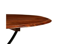 Mesa de comedor madera maciza de acacia acabado miel 120x76 cm