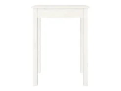 Mesa de comedor madera maciza de pino blanca 55x55x75 cm